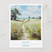 Kent Engeland Vintage Travel Briefkaart (Voorkant)