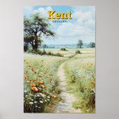 Kent Engeland Vintage Travel Poster (Voorkant)