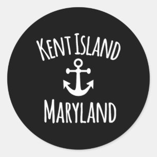 Kent Island Maryland Nautical Kustboot Sailing Zei Ronde Sticker