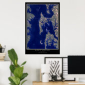 Kent Island Maryland van Space Satellite Map Poster (Thuiskantoor)