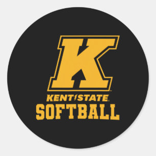 Kent State University Zachte Kleding Sportfan Ronde Sticker