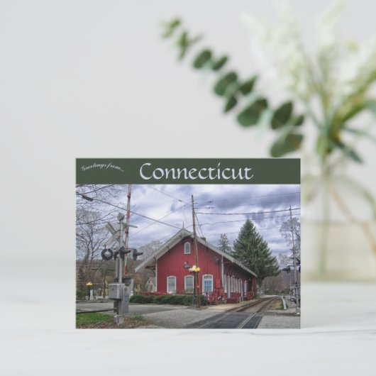 Kent Train Depot Connecticut Briefkaart (Staand voorkant)