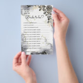 Kent u de Bride Black Rozen Shower Game Card Flyer (Hand)