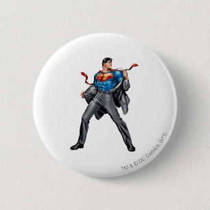 Kent verandert in Superman Ronde Button 5,7 Cm