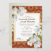 Kente Faire-part de mariage cercles d'amour (Devant / Derrière)