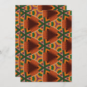Kente Geometrics Afrocentrisch Kaart (Voorkant / Achterkant)