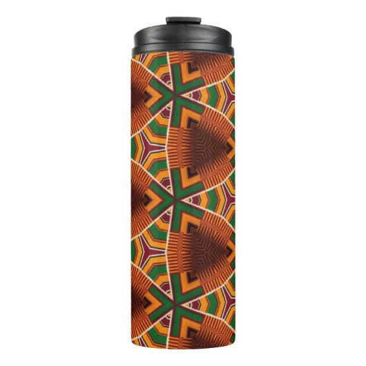 Kente Geometrics Kwanza Afrocentric Thermosbeker (Voorkant)