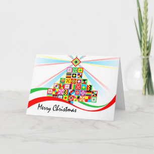 Kente Motif Carte de Noël de la tribu des Arts afr