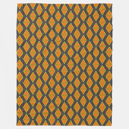 Kente Mudcloth Diamonds Fleece Blanket Deken (Voorkant)
