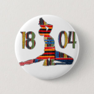 Kente Neg Marron 1804 Haiti Haitian Neg Mawon Ronde Button 5,7 Cm