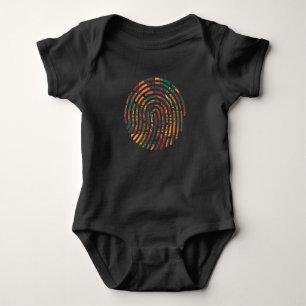 Kente Pattern African Ghana Fingerprint nwentoma Romper