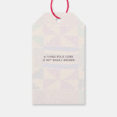 Kente Photo Custom Name WEDDING Cadeaulabel (Achterkant)