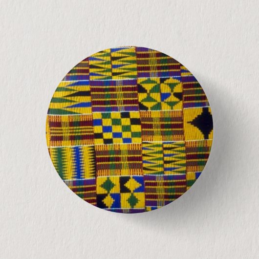 kente rhapsody ronde button 3,2 cm (Voorkant)