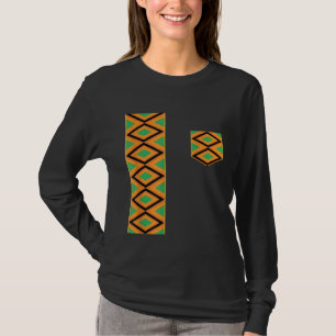 Kente Stof Sash En Zak Etnische Trots Kente Afr T-shirt