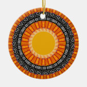 Kente Sun Design Keramisch Ornament (Voorkant)