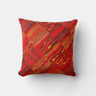 Kente True Red Kussen