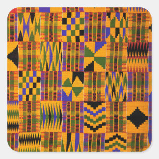 kente vierkante sticker