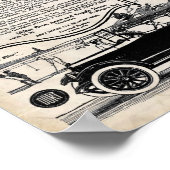  kenteken - Dort Motor Auto 1916 Poster (Hoek)