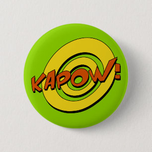 Kenteken van het Boek van Kapow het Grappige Ronde Button 5,7 Cm
