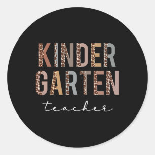 Kentesonderwijzer Terug naar Schoolonderwijs L Ronde Sticker