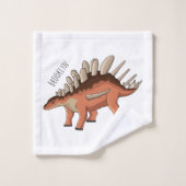 Kentrosaurus cartoon illustratie bad handdoek (Wasdoekje)