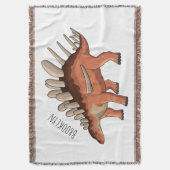 Kentrosaurus cartoon illustratie deken (Voorkant Verticaal)