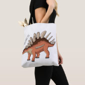 Kentrosaurus cartoon illustratie draagtas (Dichtbij)