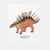 Kentrosaurus cartoon illustratie fleece deken (Voorkant)
