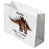 Kentrosaurus cartoon illustratie groot cadeauzakje (Achterkant Gekanteld)