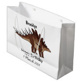 Kentrosaurus cartoon illustratie groot cadeauzakje (Voorkant Gekanteld)
