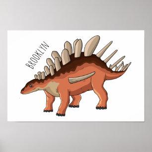 Kentrosaurus cartoon illustratie poster