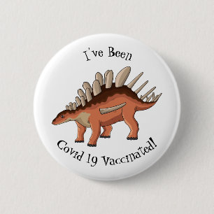 Kentrosaurus cartoon illustratie ronde button 5,7 cm