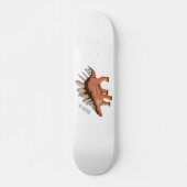 Kentrosaurus cartoon illustratie skateboard (Voorkant)