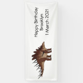 Kentrosaurus cartoon illustratie spandoek (Verticaal)