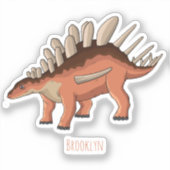 Kentrosaurus cartoon illustratie sticker (Voorkant)