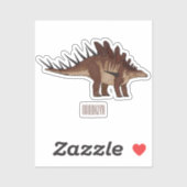 Kentrosaurus cartoon illustratie sticker (Vel)