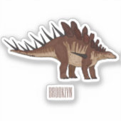 Kentrosaurus cartoon illustratie sticker (Voorkant)