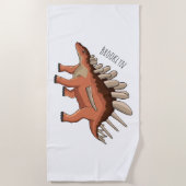 Kentrosaurus cartoon illustratie strandlaken (Voorkant)