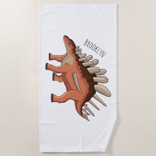 Kentrosaurus cartoon illustratie strandlaken (Voorkant)