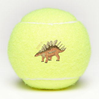 Kentrosaurus cartoon illustratie tennisballen
