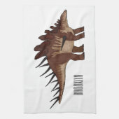 Kentrosaurus cartoon illustratie theedoek (Verticaal)