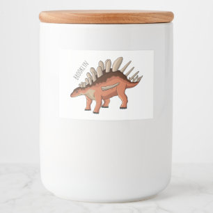 Kentrosaurus cartoon illustratie voedselcontainer etiket
