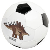 Kentrosaurus cartoon illustratie voetbal (Drie kwart)