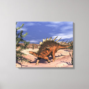 Kentrosaurus dinosaur - 3D rendering Canvas Afdruk