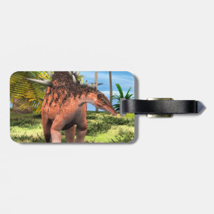 Kentrosaurus Dinosaur Jungle Prehistorische Kunst Bagagelabel