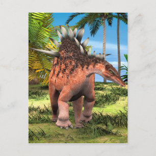 Kentrosaurus Dinosaur Jungle Prehistorische Kunst Briefkaart