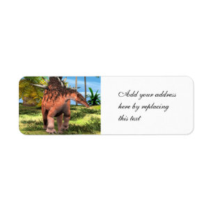 Kentrosaurus Dinosaur Jungle Prehistorische Kunst Etiket