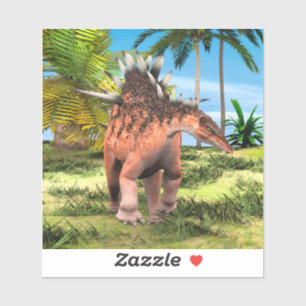 Kentrosaurus Dinosaur Jungle Prehistorische Kunst Sticker