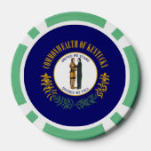 Kentuckian Flag, Flag of Kentucky Poker Chips (Achterkant)