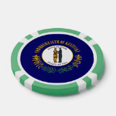 Kentuckian Flag, Flag of Kentucky Poker Chips (Enkel)